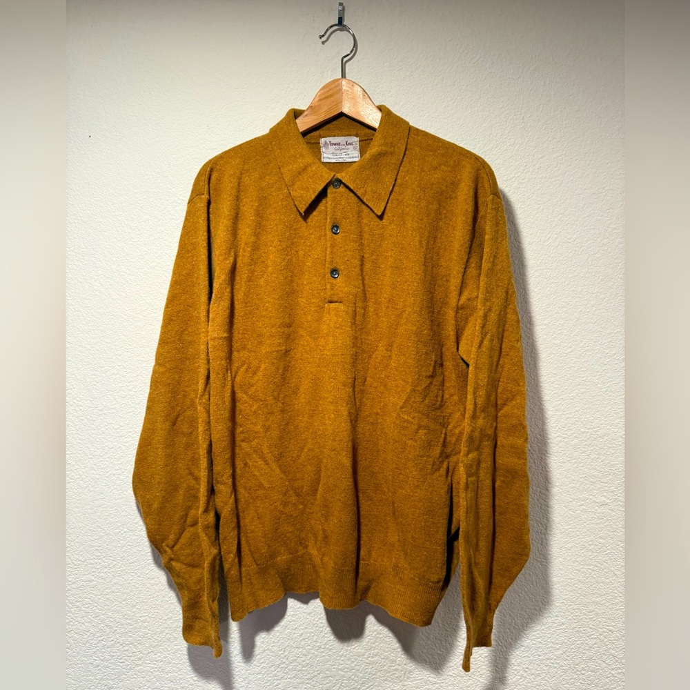 VINTAGE Towne and King Alpaca Wool Blend Collared Sweater